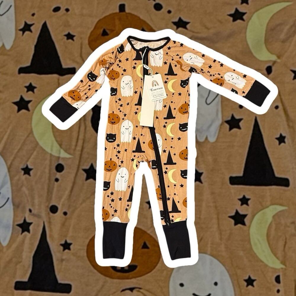 NEW Emerson and Friends Halloween Trick Or Treat Bamboo Soft Pajama 0-3M
